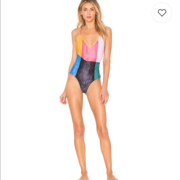 NWT Mara Hoffman Emma V Neck One Piece Size Small - Picture 2 of 8